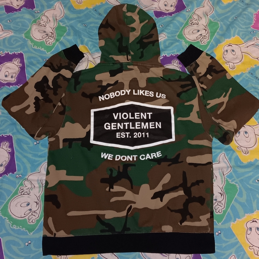 Violent Gentlemen Camouflage Hoodie Hooded Sweatshirt Gents